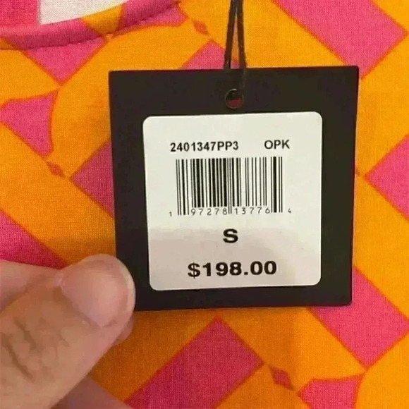 Trina Turk Women's Geometric Shift Dress Short Sleeve Size S Multicolor - Picture 4 of 7